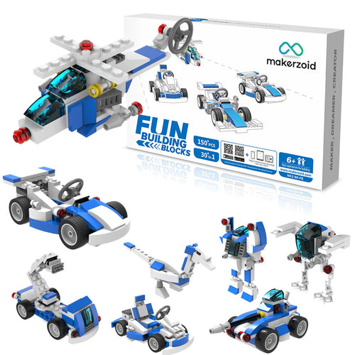 Makerzoid 30-in-1 STEM Construction Building Kit for Kids -FA002