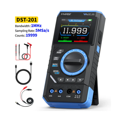 FNIRSI DST-201 Digital Oscilloscope 3-in-1 Tester with Multimeter & Signal Generator - F84057