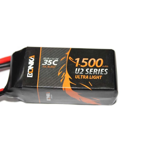 Bonka 1500mAh 11.1V 3S 35C LiPo Battery for FPV Drones, UAVs & RC Aircraft