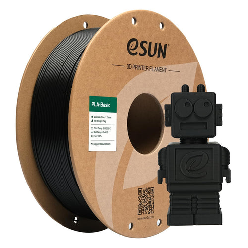 eSun PLA Basic Filament 1.75mm 1kg Roll Black Color - F970780