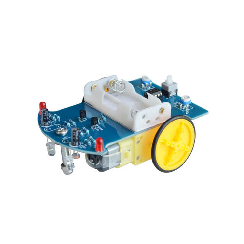 DIY D2-1 Intelligent Line Follower Robot Car Kit with Dual Reduction Motors for STEM Learning