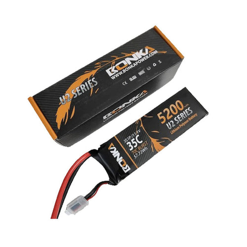 Bonka 5200mAh 11.1V 35C 3S LiPo Battery with CT60 Connector for RC Cars, Boats, Drones & Airplanes