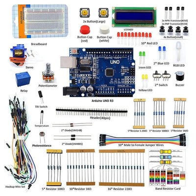 Arduino UNO R3 SMD Starter Kit with LCD1602 Display Electronics Project Kit for Beginners - F8686