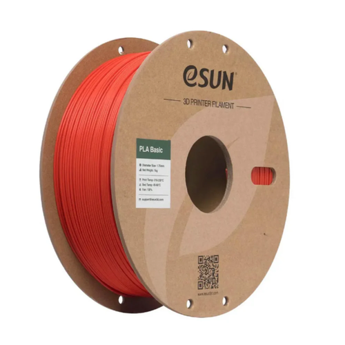 eSun PLA Basic Filament 1.75mm 1kg Roll Red Color - F97084