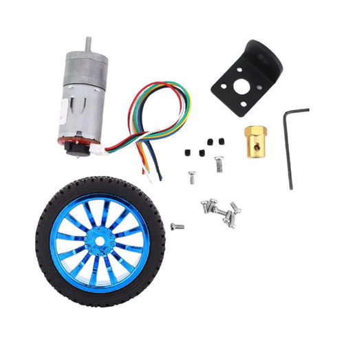 JGB37520 DC 12V Magnetic Encoder Gear Motor 333RPM Full Metal Gearbox Motor for Smart Car Robot & DIY Projects