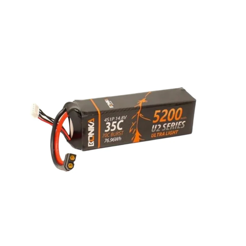 Bonka 5200mAh 14.8V 4S 35C LiPo Battery with XT60 Plug for FPV Drones, UAVs & RC Aircraft