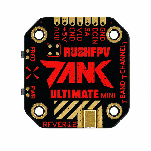 Rush Tank Ultimate Mini VTX 800mW FPV Video Transmitter with Smart Audio, 25mW–800mW Power & Protective Shield