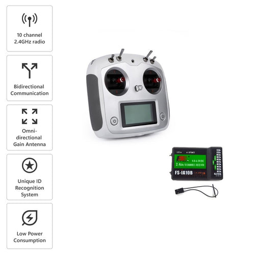 FlySky FS-i6S 10CH Smart RC Transmitter Set with iA10B Receiver - F33041
